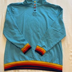 Colorful Button-Up Mens Sweatshirt